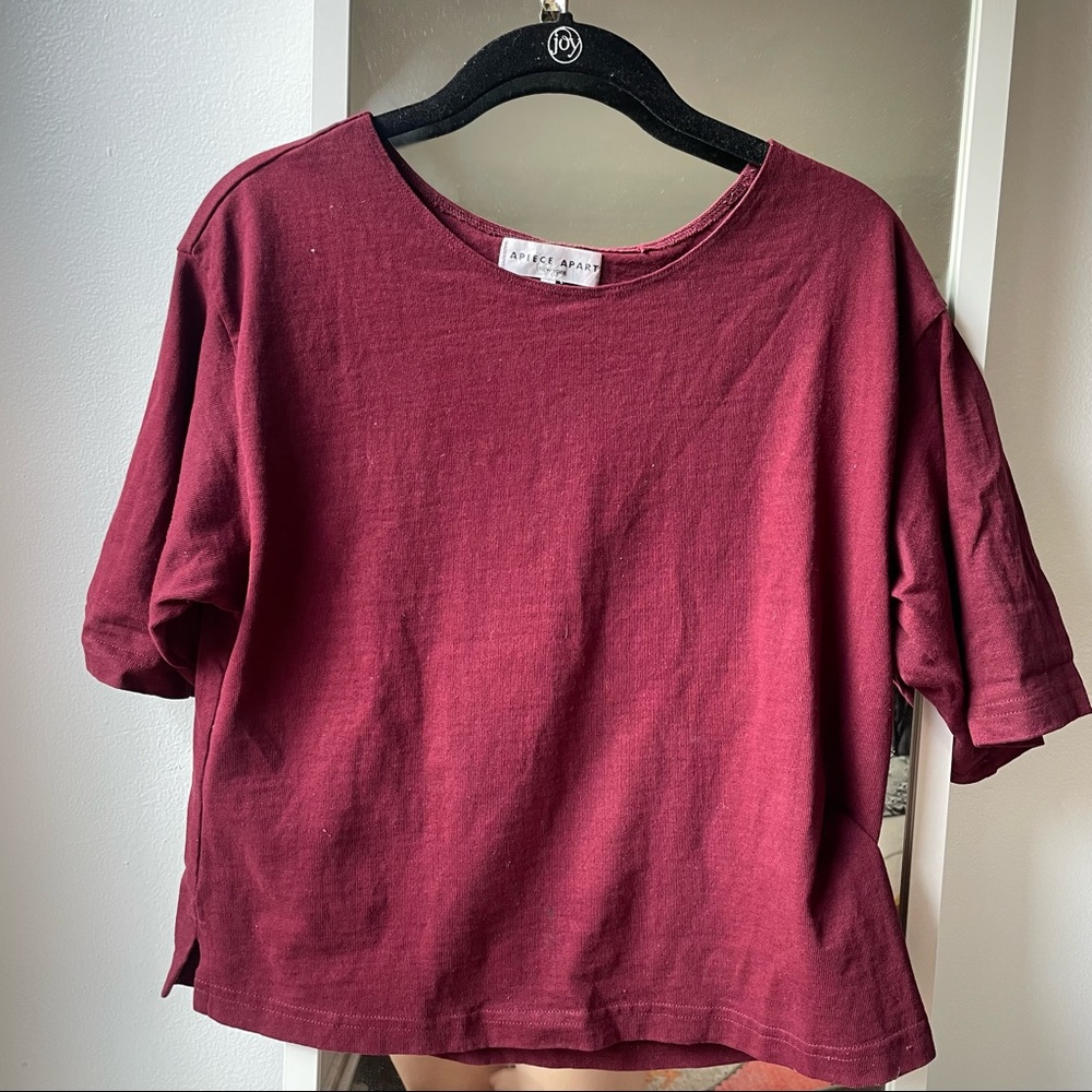 Apiece Apart T-Shirt Tee Cabernet sz L